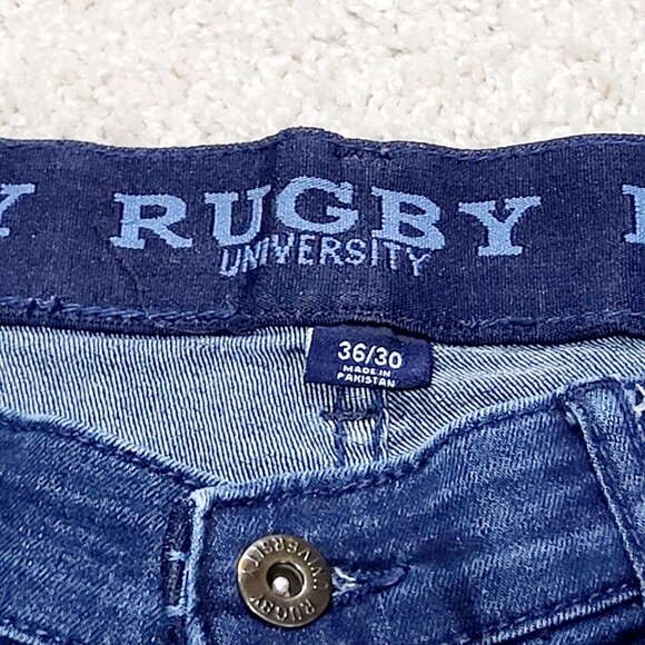 Rugby University Jeans Men 36x30 Blue Straight Comfort Stretch Casual - Picture 2 of 9